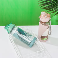 Botella Deportiva De Viaje 500ml Plástica Transparente Y Sellada Para Gimnasio Y Exteriores Botella De Bebida Portátil - details 3