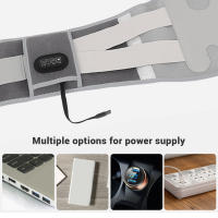 Cinturón De Masaje Vibration Con 3 Modos Y 3 Niveles De Tiempo Timer Calefacción Eléctrica Fibra De Carbono Ergonómico Para Oficina - details 0