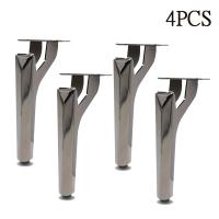 Pies De Sofá Elegantes De Metal 15cm Negro Versátiles Para Soportes De TV Mesas De Café Camas Armarios De Baño Muebles - details 5