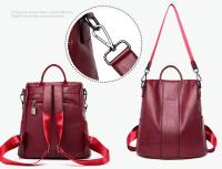 Mochila De Piel antirobo para Mujer, vintage Bolso de Hombre, mochila Viaje Alta capacidad - details 4