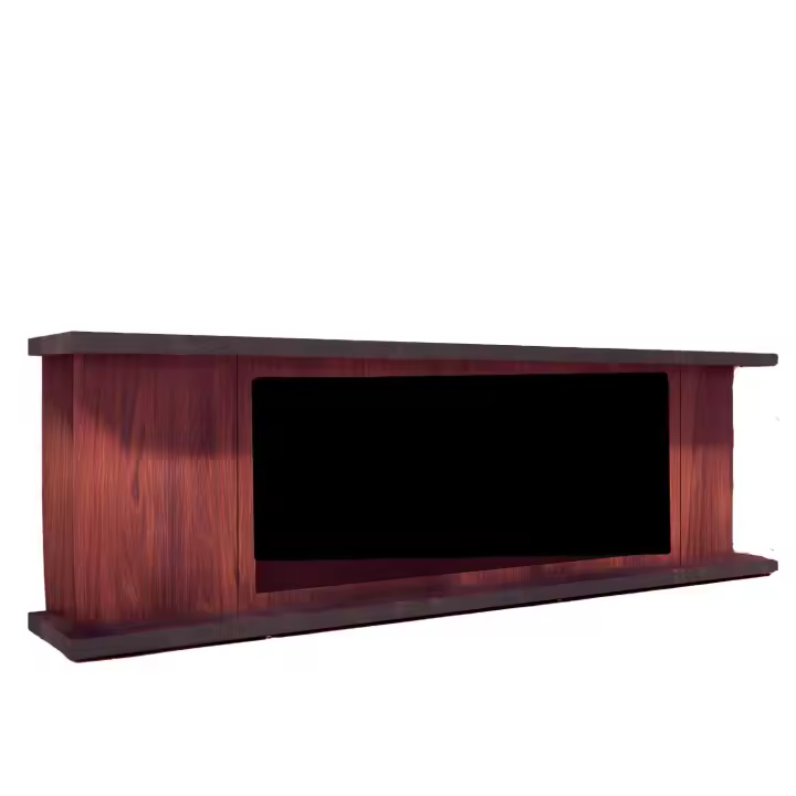 Mueble Arosio 180 Marrón Sined Sofisticado Mueble De Madera Para Chimenea With Estructura y Puertas En Eucalipto y Detalles En Grafito Ral 7022 Fabricado a Mano - 1