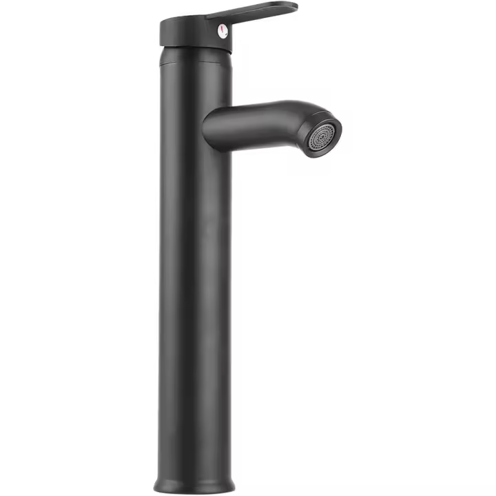 Grifo de baño Negro mate, Grifo de fregadero de Baño de Maple inoxidable de solo orificio, envío de Manguera de Grifo de lavabo de un solo mango Moderno - 1
