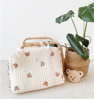 Bolso De Diaper Para Bebé Recién Nacido Estilo Coreano Mochila De Hombro Para Mamá Bolsa Grande De Mano Con Almacenamiento Y Organizador Para Silla De Paseo Bordado Y Cuadrado - details 4