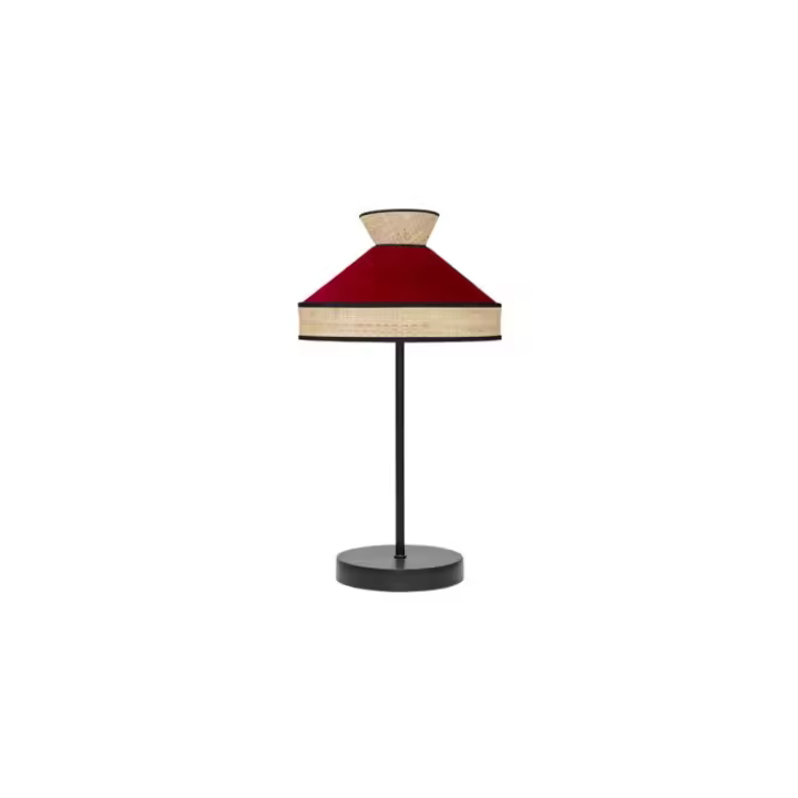 Fabrilamp - Sobremesa Fabrizio 1xe14 Natural/rojo 45x20x20 Cm - 1