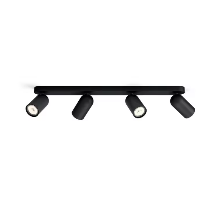 Philips - Foco "Ponge" 4 focos color negro - 1