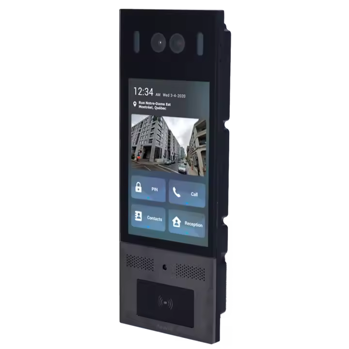 Videoportero IP antivandálico IK10 - Doble cámara 2 Mpx | Audio Crystal Clear - Facial, tarjeta, PIN, BLE y QR | 3 relés - Apartamentos | PoE+, SIP estándar - Pantalla IPS 8" táctil | Mantenimiento Cloud - Conexión de monitor y placas a través de Cloud - 1