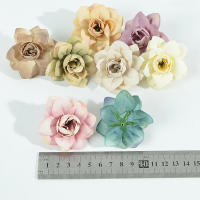 20Pcs Cabezas De Flores Artificiales Rosa 5cm Silken Para Decoración De Hogar Boda Fiesta Accesorios De Coronas De Flores - details 1