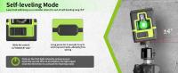 Nivel Láser Verde Lfine 2 Líneas Auto Nivelado 360° Herramientas De Nivel Horizontal Y Vertical Para Construcción Y Jardín - details 3