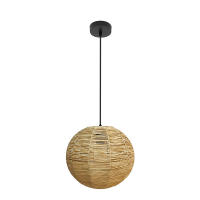 Fabrilamp - Colgante Orfeo 1xe27 Negro/natural Regx30x30cm Vegetal Marino - details 0