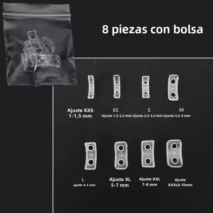 Ajustador De Tamaño De Anillo De Silicona Invisible Transparente Con 8 Tamaños Fijador Tensión Espaciador De Joyería Herramienta De Ajuste - 1