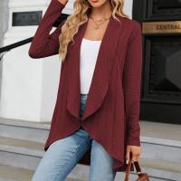 Chaqueta Abierta Delantera Para Mujer Casual De Manga Larga Ligera Tejida Suave Suéter Otoño Invierno Solido Estilo Calle - details 32