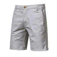 Verano nuevos pantalones cortos casuales de algodón para hombres europeos y americanos rectos ajustados pantalones de cinco cuartos ropa de hombre de color sólido de gran tamaño - details 10