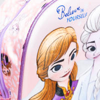 Mochila 3D Frozen Disney Ana y Elsa 31cm, Mochila Escolar Infantil Para Niñas, Material Preescolar de 2 a 4 años, color lila - details 3