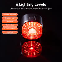 Luz Trasera De Bicicleta Inteligente Giyo IP66 Impermeable Con 6 Modos De Iluminación Alta Brillo Para Mango De Sillín O Bolsa - details 6