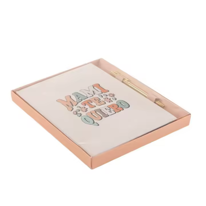 SET LIBRETA CON BOLIGRAFO MENSAJE: " MAMI TE QUIERO " DCASA - 1
