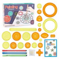 Juego De Dibujo Spirograph 27Pcs Con Círculos Interlockeados Y Bolígrafos Accesorios De Pintura Diseños Espirales Regla Geométrica Juguetes Para Niños - details 17