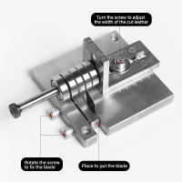 Cortadora De Correas De Cuero Profesional WUTA Con Cuchillas Ajustables Y Pinzas C-Clamp Herramienta De Corte Para Bandas Y Cordones De Aluminio Y Acero - details 2