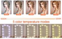 Espejo De Maquillaje Con Luces LED USB 5V Iluminación Ajustable De 5 Colores Para Baño Y Mesa De Vestir Hollywood LED - details 1