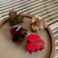 Pinza Para El Pelo Creativa Y Fashion En Forma De Corazón Para Mujeres Y Niñas Accesorio De Moda De Acetato Clips Para El Cabello Regalo Adorable - details 4
