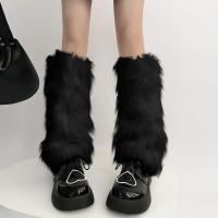 Calentadores De Pierna Suaves Y Gruesos Para Mujer Y Niñas Calcetines Largos De Peluche Sintético Invierno Fundas Para Botas - details 9
