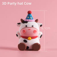 Topper De Pastel De Fiesta Animal De Dibujos Animados 3D INS Oso Conejo De Pascua Zodiac Chino Para Niños Decoraciones De Cumpleaños Boys O Girls Regalos PVC - details 15
