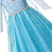 Vestido De Princesa Elsa Reina De La Nieve Con Luz LED Para Niñas Ropa De Fiesta De Halloween Y Carnaval Disfraz Infantil De Cosplay Talla A-Line Material COTON Y POLYESTER - details 7