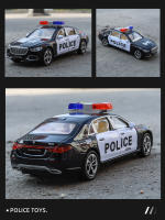 Modelo De Coche De Aleación 1/32 S680 Policial Con Luz Y Sonido Función Retroceso Pull Toy Para Niño Colección Regalos Metal Diecast Negro Blanco - details 7