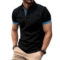Camisa Polo Para Hombre De Manga Corta Verano Impresión Grande Transpirable Ligera Con Botones Estilo Casual Polyester - details 3