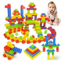 Juguetes Educativos De Bloques De Construcción Grandes Y Ecológicos Para Niños 130 Piezas Juego De Rompecabezas Para Desarrollar La Inteligencia - details 0