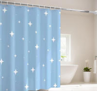 Cortina de Ducha Cortina de Baño Poliéster Impermeable Cortina Bañera con 12 Ganchos para Ducha y Baño 180x207CM - details 3