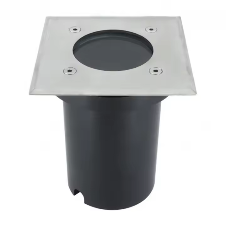 FABRILAMP 17109CU11 | Empotrable Exterior Encastrar Cuad.1xgu10 Niquel 13x11x11Cm Ip65 Corte 10,5 Cm - 1