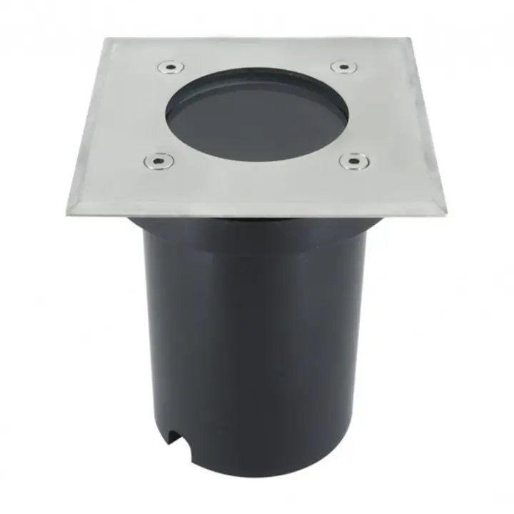 FABRILAMP 17109CU11 | Empotrable Exterior Encastrar Cuad.1xgu10 Niquel 13x11x11Cm Ip65 Corte 10,5 Cm - 1