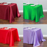 Mantel De Seda Rectangular Para Boda Y Fiestas Cubierta De Mesa En Color Sólido Decoración Para Banquetes Restaurante Y Festivales - details 6