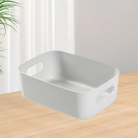 Organizador De Cosméticos En Plástico Género Neutral Tamaño Pequeño Caja De Almacenamiento Para Escritorio En Color Gris Ideal Para Cocina Y Snacks - details 1