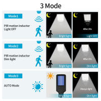 Lámpara De Calle Solar Con Sensor De Movimiento Y Reflector LED COB 108 IP65 Impermeable Luz Exterior Inducción Humana Spot Luz De Pared - details 4
