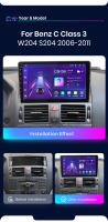 Junsun Radio Coche para Mercedes Benz Clase C 3 W204 S204 2006 2007 2008 2009 2010 2011 Inalámbrico CarPlay Android Auto AI Voice 2 din Pantalla Coche Android Auto Multimedia Navegación GPS Auto radio - details 2