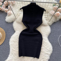 Vestido Bodycon Sin Mangas De Cuello V Blanca Para Mujer REALEFT Elegante Y Casual De Verano Con Ajuste Corporal Mini - details 20