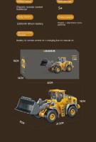 Bulldozer RC, juguete de construcción con control remoto de 9 canales, escala 1:20, totalmente funcional, con luces y efectos de sonido, ideal como regalo de cumpleaños para niños. - details 1