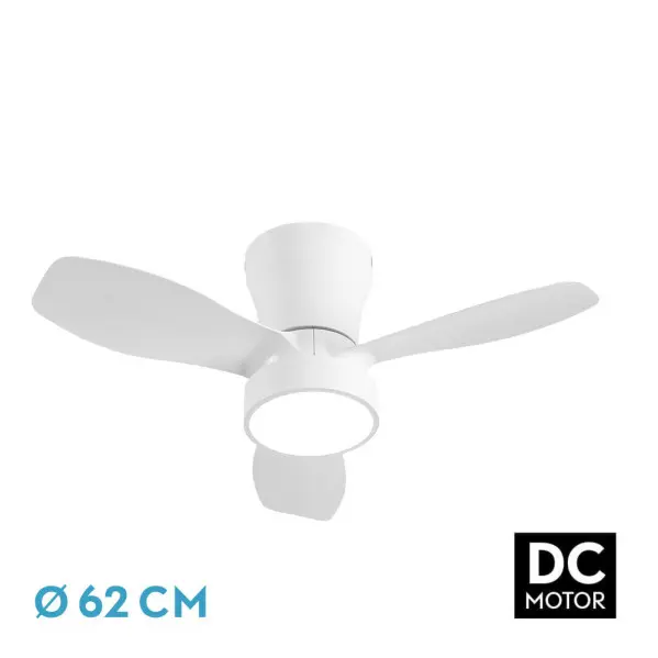 Ventilador Dc Piton Fabrilamp 24w 2160lm Blanco 3asp 3velocidades 62d  3000-4000-6500k,remoto+reg.intensidad+temporizador - 1