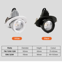 Revestimiento LED Bajo 7W COB Lámpara De Techo 12W 18W 220V 110V Iluminación LED Para Interiores Lámpara LED Insercional - details 8