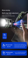 Linterna Frontal LED Super Potente XHP360 Recargable Tipo-C Con Sensor De Gestos Y Visión Infrarroja Para Camping Pesca Al Aire Libre - details 7