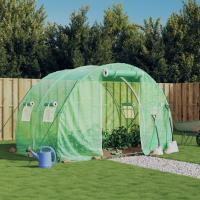 vidaXL Invernadero con estructura de acero 6 m² 3x2x2 m Color Blanco,  Verde, y mas - details 1