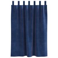 Cortinas Opacas vidaXL con Lazos de Colgar 2 pcs Azul Marino de Terciopelo - details 3