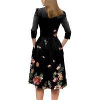 Vestido Para Mujer Traf 2024 De Manga 3/4 Casual Y Elegante Con Bolsillo Y Cierre Trasero Vestido Femenino De Organza Mid-calf Para Todas Las Temporadas - details 29