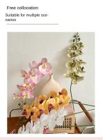 Orquídeas Artificiales De Látex Con 9 Mariposas Para Decoración De Habitaciones Y Mesas Fiesta De Boda Disponibles En Color Natural - details 1