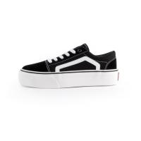 ANDY-Z  AZ2001 Negro Zapatillas de suela gruesa de lona para mujer. - details 0