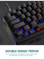 Teclado Mecánico De Juego Mini K620 RGB Con Retroiluminación Teclas Personalizables Y Hotswap USB Para PC Rosa Y Blanca - details 6