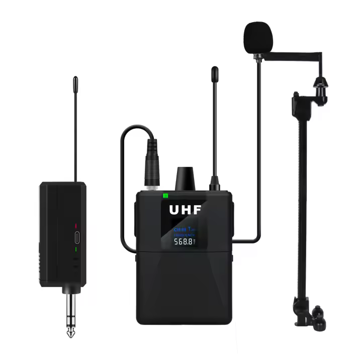 Micrófono Inalámbrico De Doble Microfono 2.4G Para Violín Y Cello Con Clip De Recogida De Sonido Uni-directional Para Escenario - 1