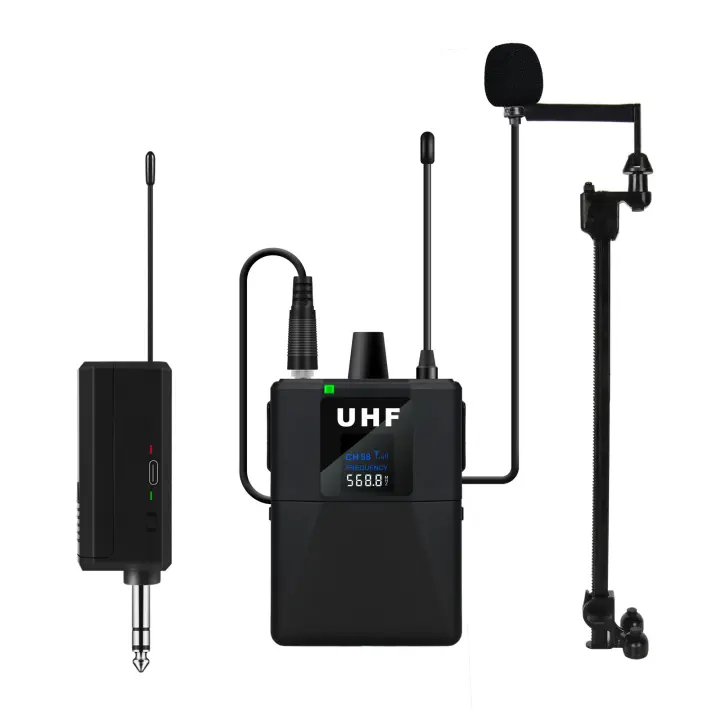 Micrófono Inalámbrico De Doble Microfono 2.4G Para Violín Y Cello Con Clip De Recogida De Sonido Uni-directional Para Escenario - 1
