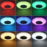 Lámpara de techo LED regulable RGB, luz Musical que cambia de Color con altavoz Bluetooth Dia.30cm, Control remoto + WIFI - details 2